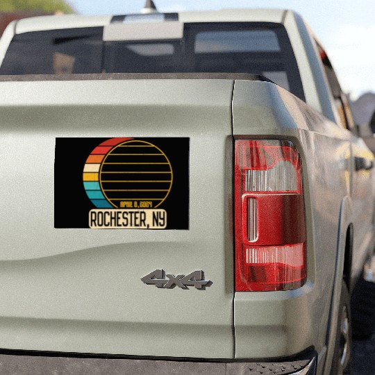 Total Solar Eclipse New York Rochester EclipseRoch Car Magnets