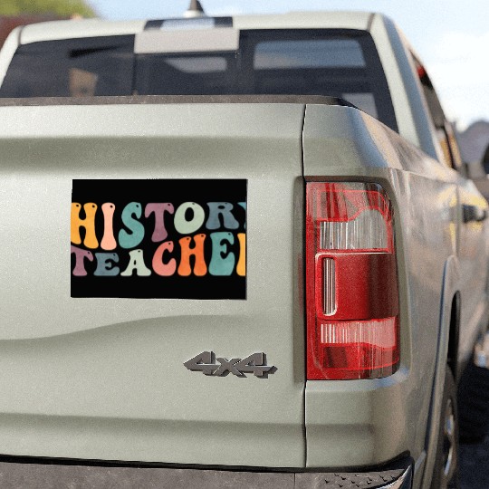 Groovy History Teacher Teaching Car Magnets