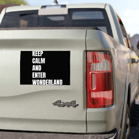 Keep Calm and Enter Wonderland Typography Car Magnets
