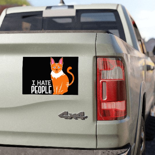 I Hate People Cat Lover Kitten Cats Funny Car Magnets