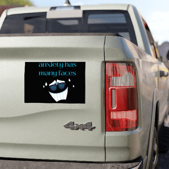 anxiety has many faces Car Magnets