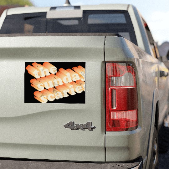 Sunday Scaries Typography Car Magnets