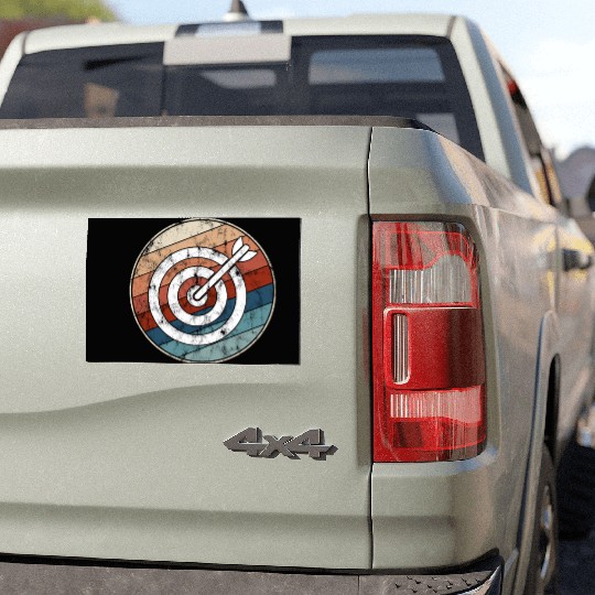Retro Archery Bullseye Car Magnets
