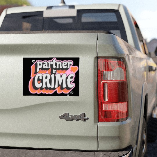 partner in crime Car Magnets