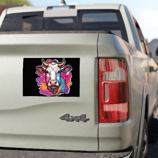 Cow Cows Cow Head Agriculture Farmer Car Magnets