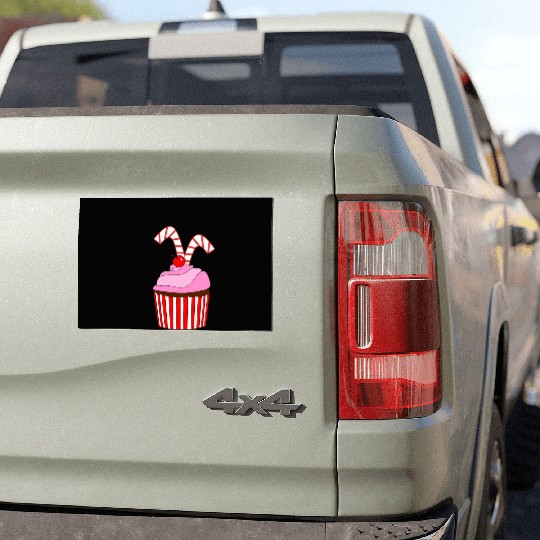 Cupcakes And Candy Canes Car Magnets