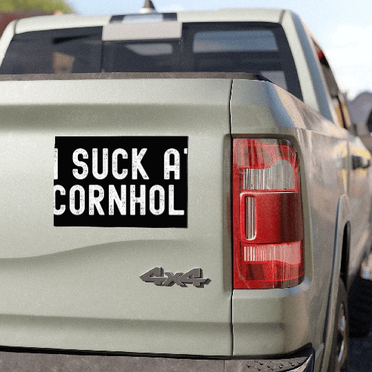 I Suck at Cornhole Car Magnets