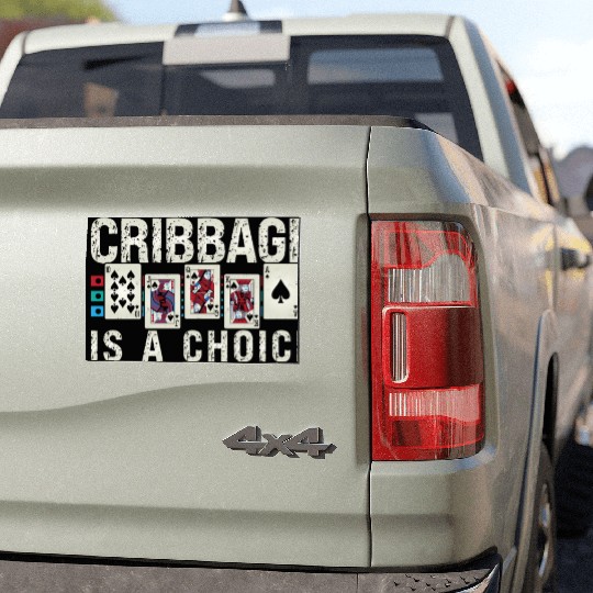 Cribbage Is A Choice Board Game Playing Cards Car Magnets