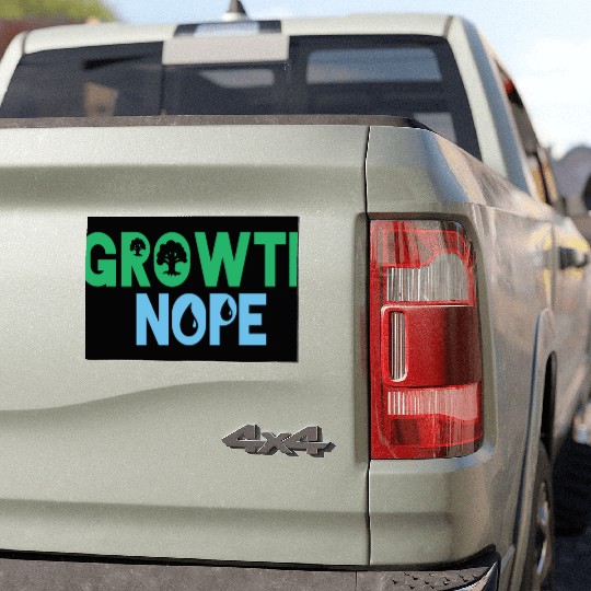 Green Blue Nope Growth Car Magnets