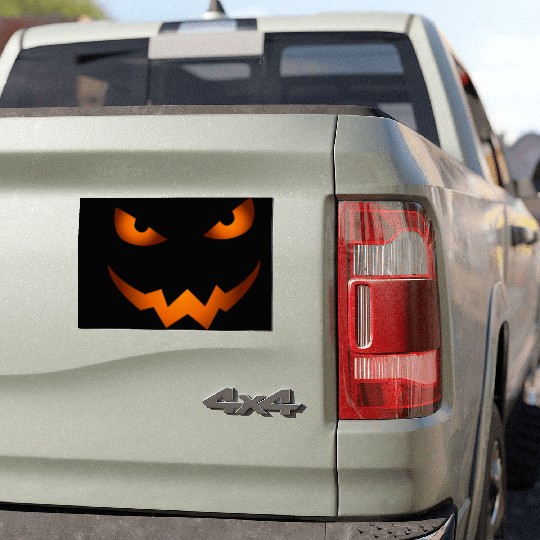 Scary Jack O Lantern Pumpkin Face Halloween Car Magnets