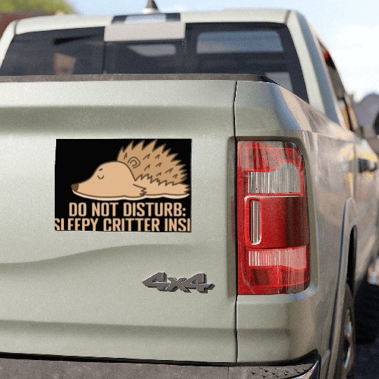 Do not disturb: Sleepy Critter inside Car Magnets