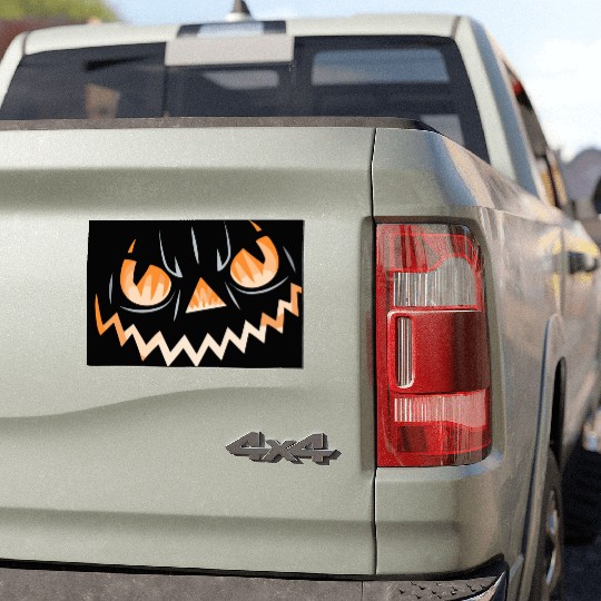 Creepy Jack o Lantern Carved Halloween Pumpkin Car Magnets
