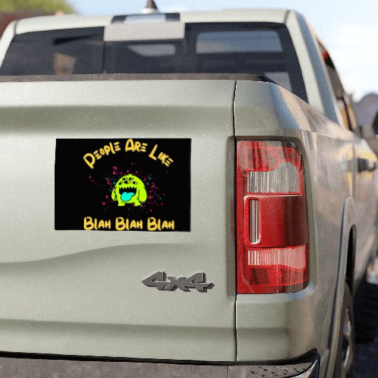 Funny Green Alien With A Playful Quip Car Magnets
