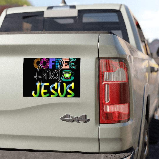 Coffee And Jesus Car Magnets