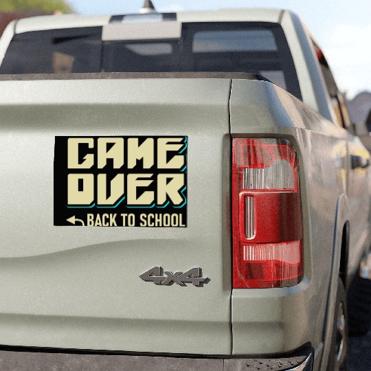 Game Over Back To School Car Magnets
