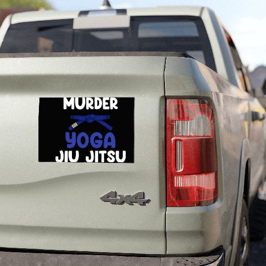 Murder Yoga Jiu Jitsu Karate Boxing Muay Thai Car Magnets