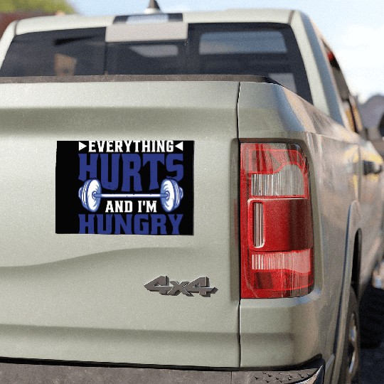 Everything Hurts And I'm Hungry 6 Car Magnets