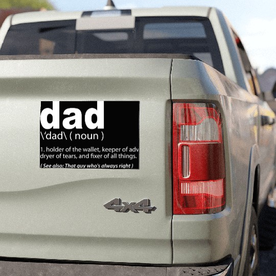DAD Definition Funny Dad Gift Fathers Day Present Car Magnets