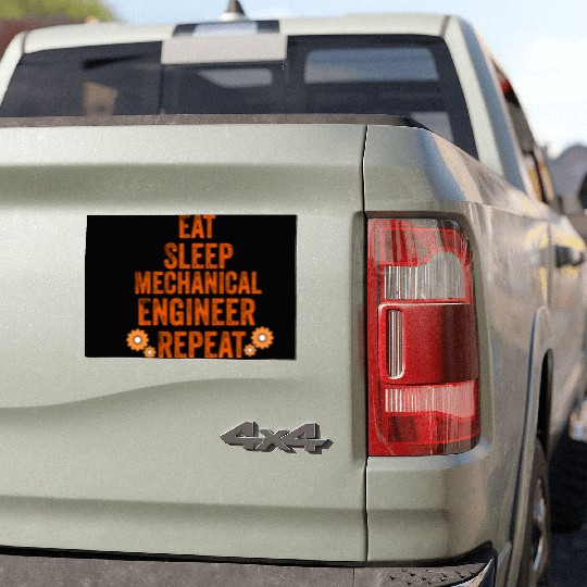Eat sleep mechanical engineer repeat Car Magnets