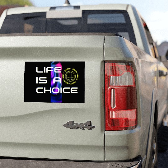 Life is a Choice Neon Graphic Car Magnets