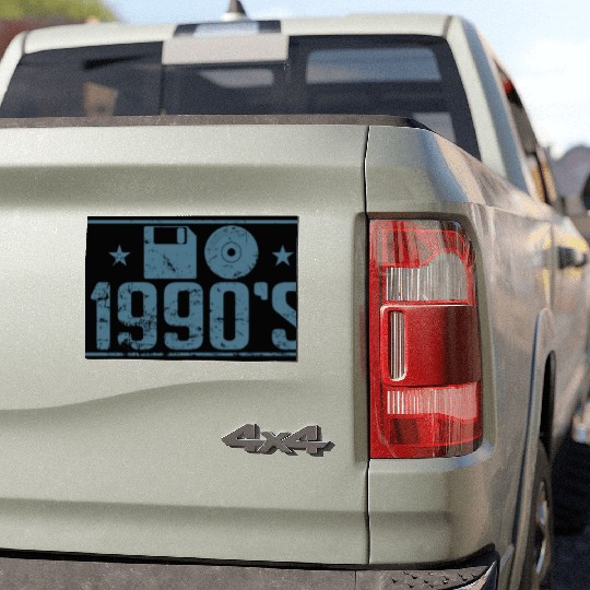 Floppy Disk and CD 1990's Retro Memory Module Car Magnets