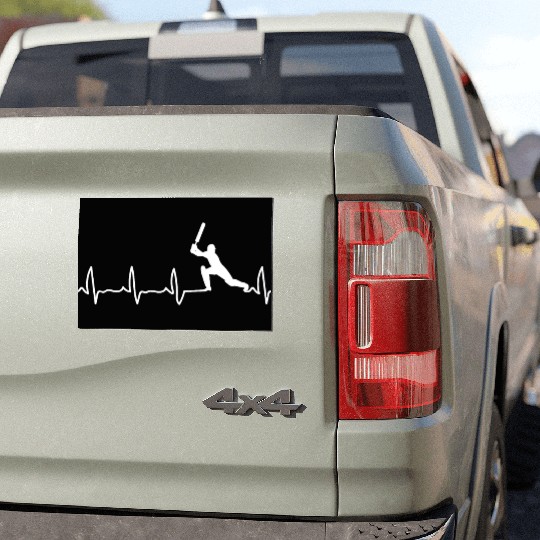 Cricket Player Cricket Heartbeat Cricket Player Car Magnets