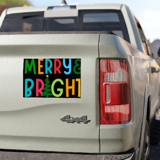 Merry and Bright Car Magnets