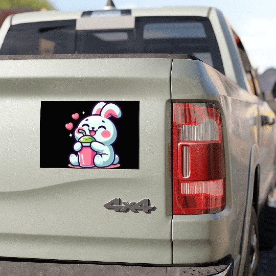 Rabbit Bubble Tea Kawaii Car Magnets
