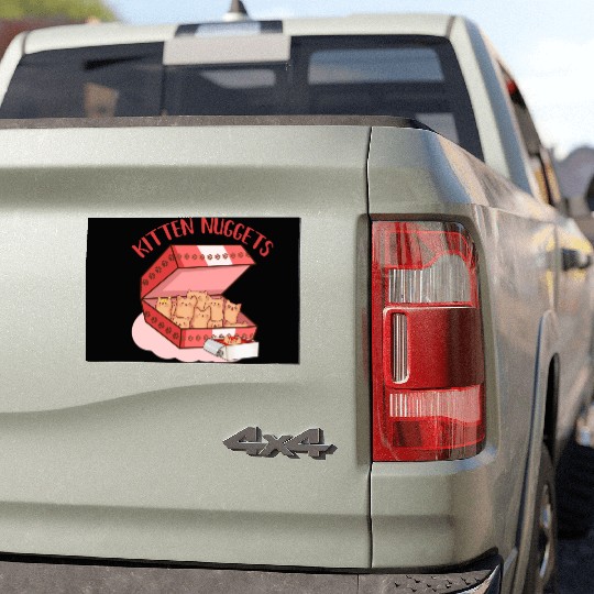 Funny Kittens as Chicken Nuggets, Cat Lover Car Magnets