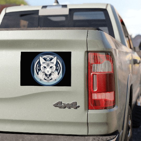tiger cat Car Magnets