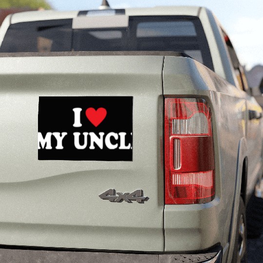 I Love My Uncle Car Magnets