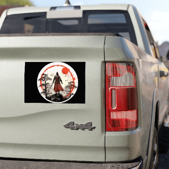 Samurai Sunset Car Magnets