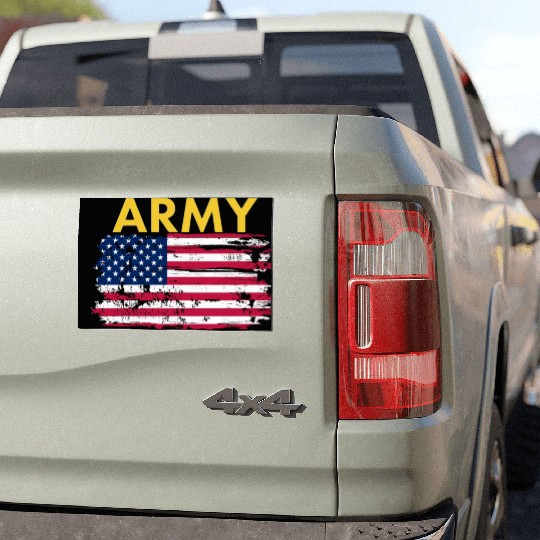 US Army and the tattered old flag Car Magnets