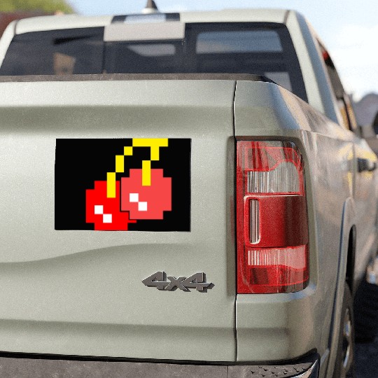 8 Bit Pixel Cherries 80s Video Game Halloween Car Magnets