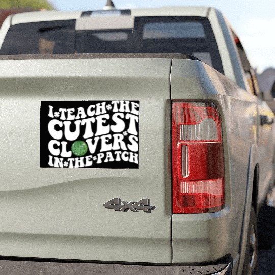 I Teach The Cutest Clovers In The Patch Disco Ball Car Magnets