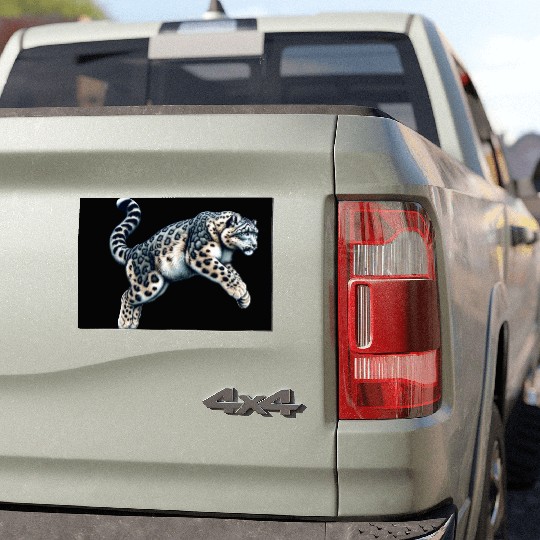 Snow Leopard Leopard White Leopard Car Magnets