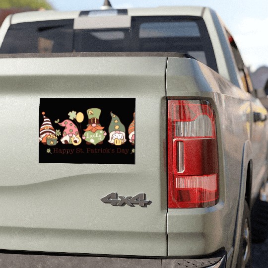 Happy St. Patrick's Day Gnomes Car Magnets