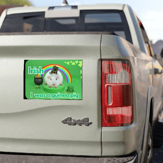 Irish I was a guinea pig Car Magnets