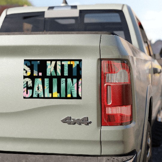 St. Kitts Calling Tropical Vibes Souvenir Car Magnets