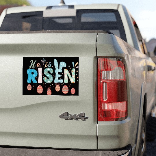 He Is Risen Easter Celebration Theme Car Magnets