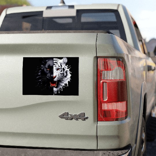 3D realistic black panther & Leopart Design Car Magnets