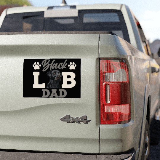 Black Labrador BLACK LAB DAD Labrador Owner Car Magnets