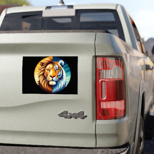 Lion Tiger Car Magnets