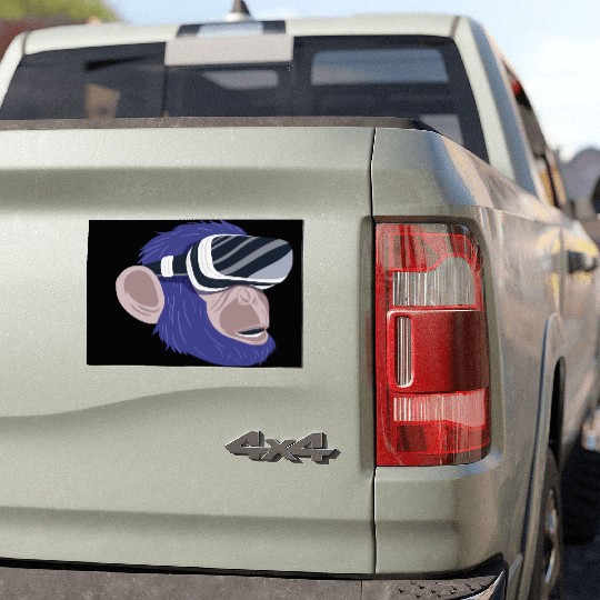 VR Gamer Tech Monkey Car Magnets