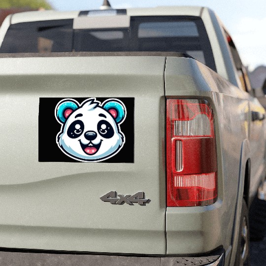 Cute Panda Cute Baby Panda Face Car Magnets