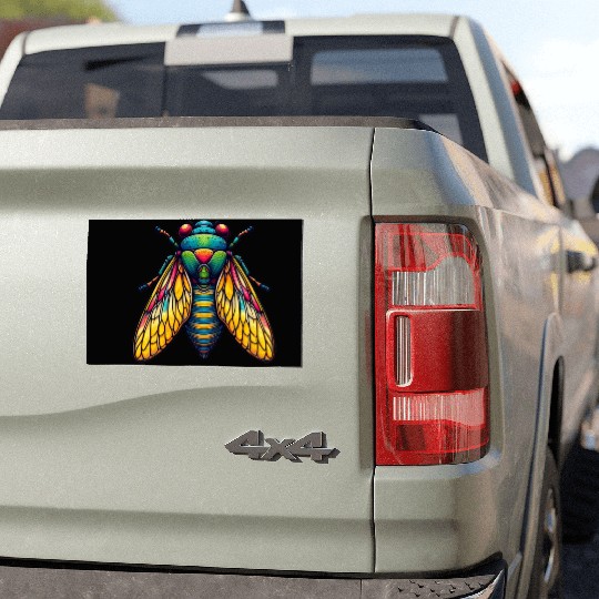 Colorful Cicada Insect Great Eastern Brood Cicada Car Magnets