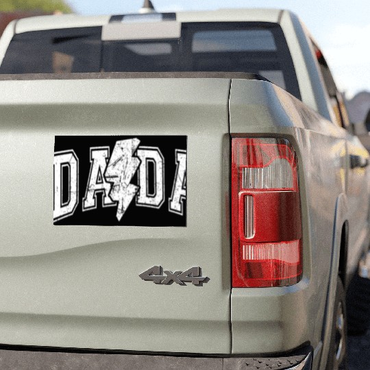 Dada Lightning Bolt Checkered Father's Day Car Magnets