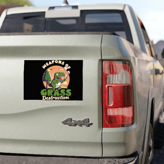 Golfing Weapons Of Grass Destruction Car Magnets