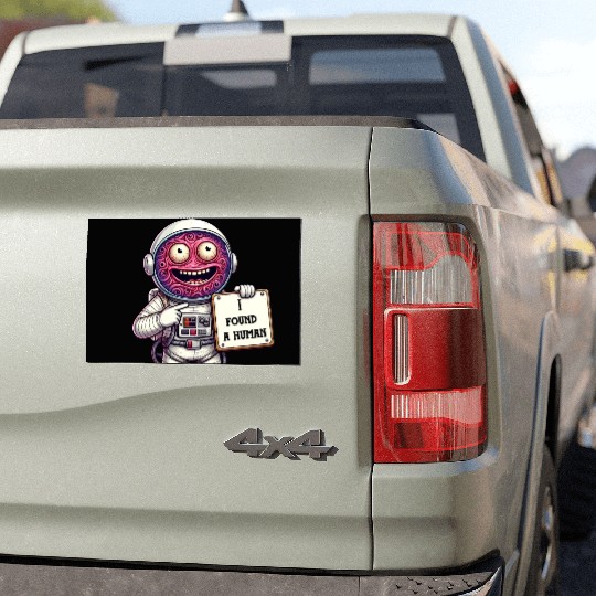 I found Human , Alien sticker Car Magnets