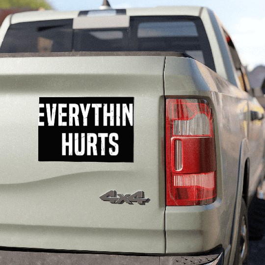 Gym Lover Funny, Everything Hurts Car Magnets